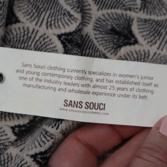 Sans Souci Skirt Womens M Black Flat Front Pockets Back Zip Above Knee A Line - Picture 6 of 16